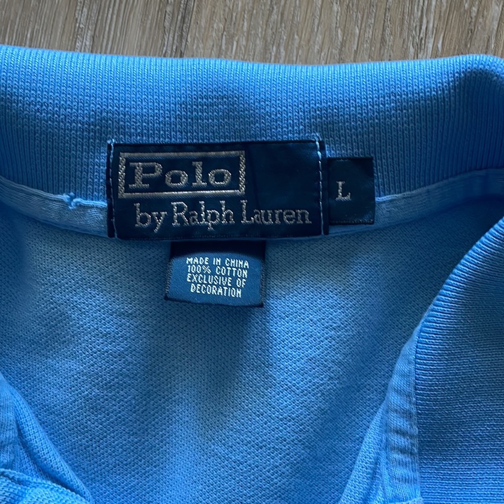 Ralph Lauren Men's Polo Shirt | Tailored Fit | Blue - Picture 3 of 3